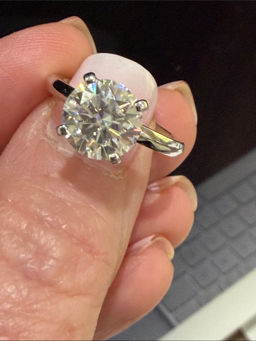 Moissanite Solitaire Ring size 6.5